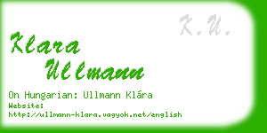klara ullmann business card